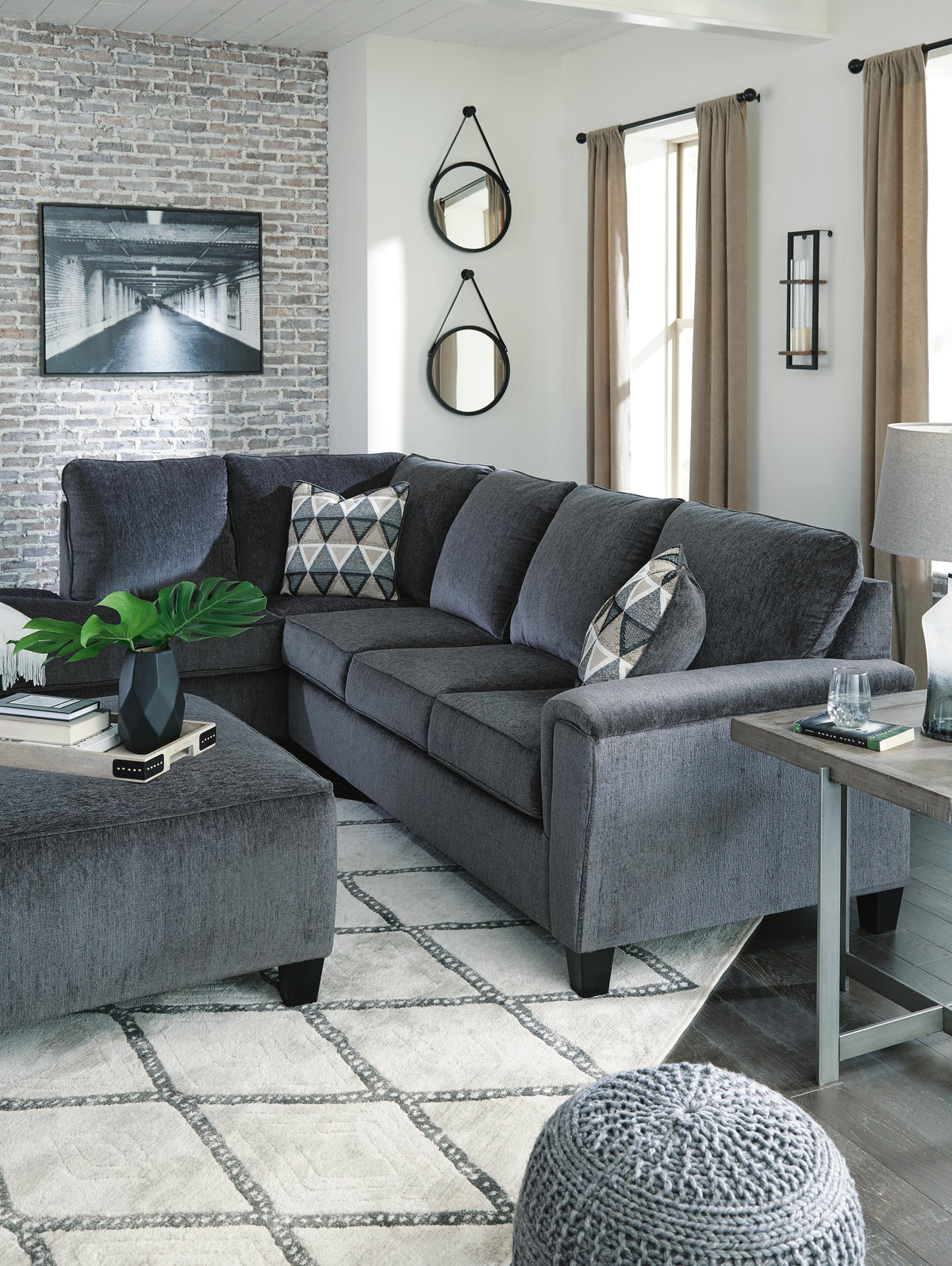 Abinger 2-Piece Sectional with Chaise Chenille