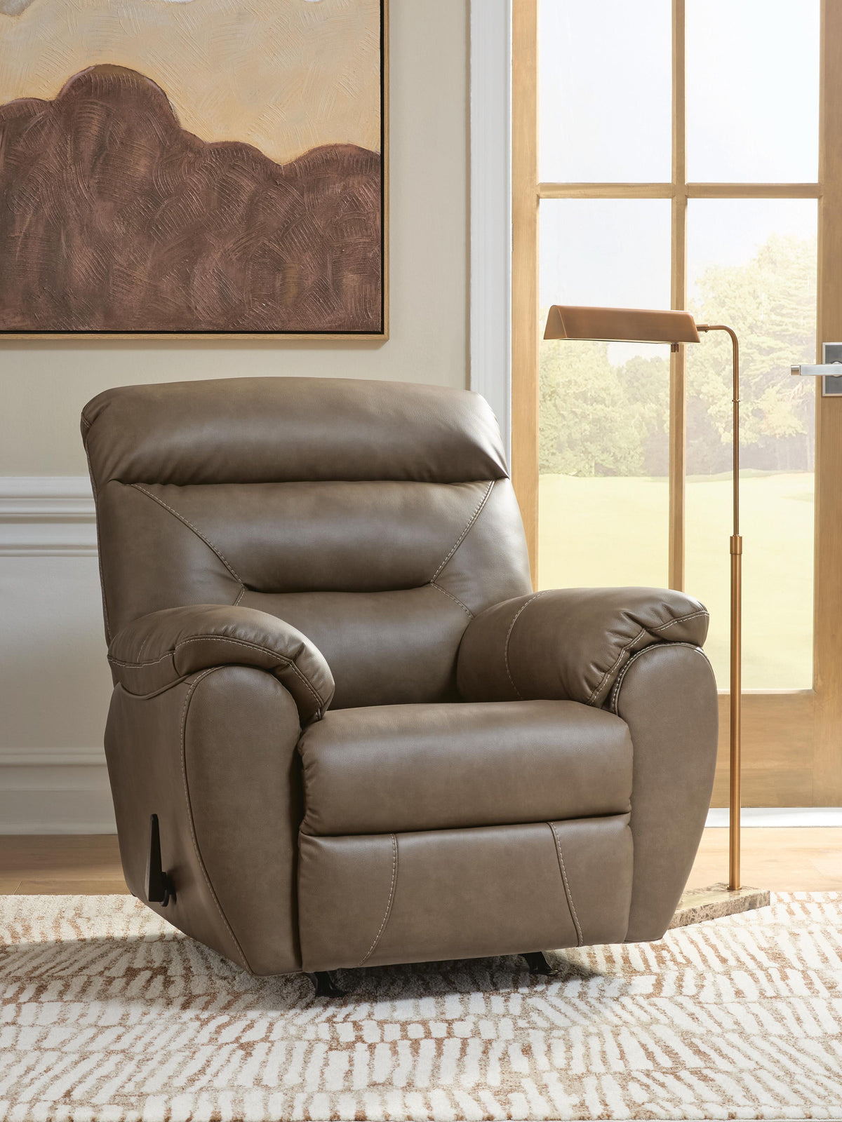 Elksworth Rocker Recliner Faux Leather