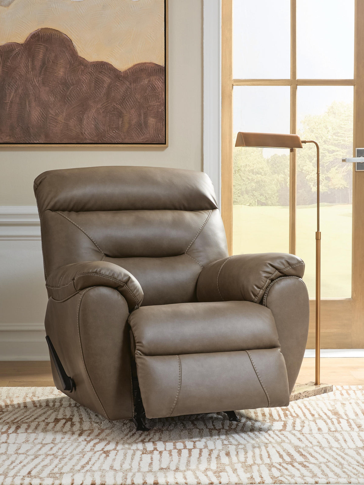 Elksworth Rocker Recliner Faux Leather