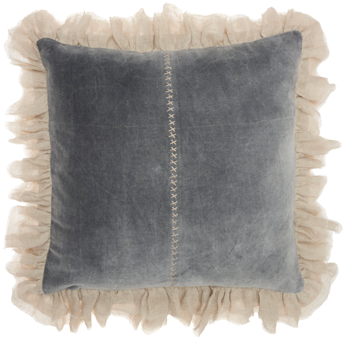 Sofia GE903 Dark Grey 22" x 22" Throw Pillows