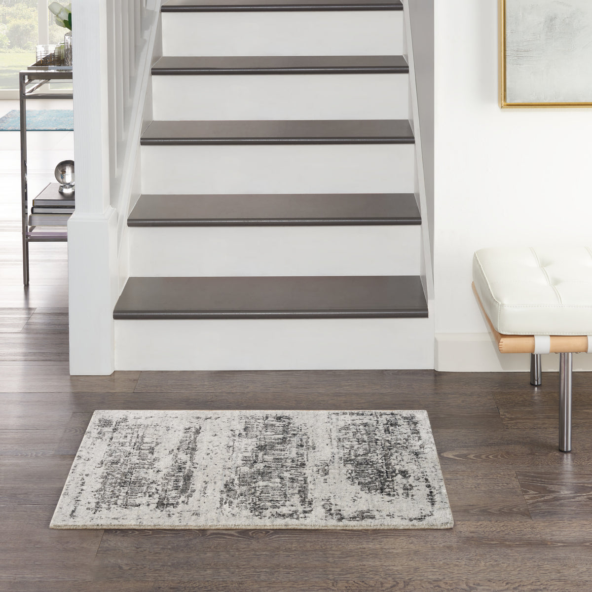 Harmony HAY01 Ivory Charcoal Rug - room scene