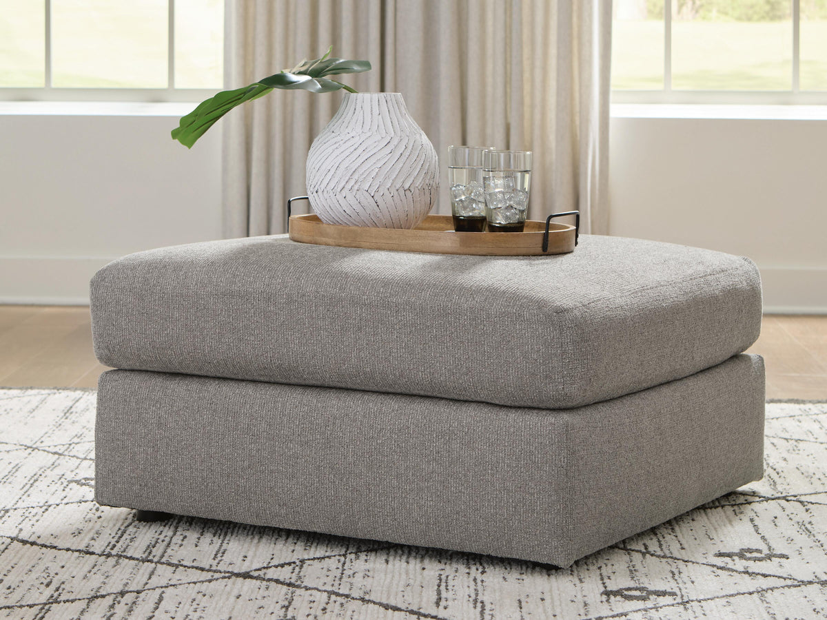 Lindon Oversized Accent Ottoman Chenille Next-Gen Nuvella™ Performance Fabric