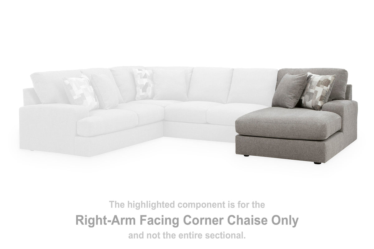 Lindon RAF Corner Chaise Chenille Next-Gen Nuvella™ Performance Fabric