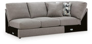 Lindon RAF Armless Loveseat w/Wedge Chenille Next-Gen Nuvella™ Performance Fabric