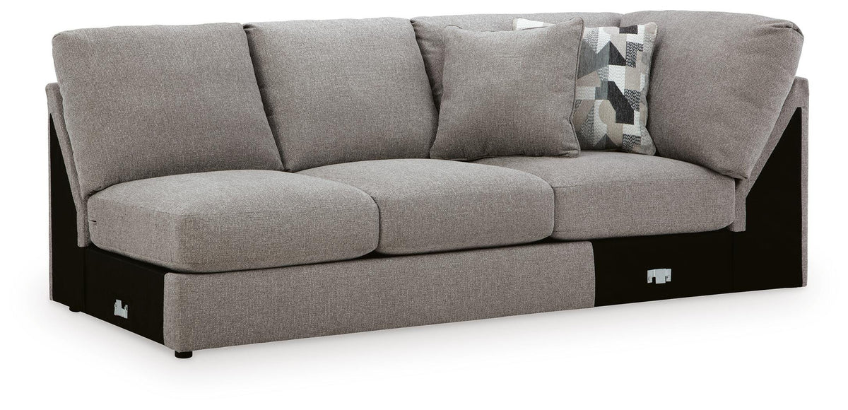 Lindon RAF Armless Loveseat w/Wedge Chenille Next-Gen Nuvella™ Performance Fabric
