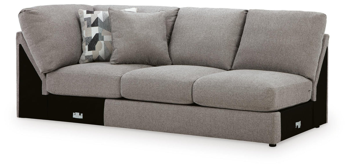 Lindon LAF Armless Loveseat w/Wedge Chenille Next-Gen Nuvella™ Performance Fabric