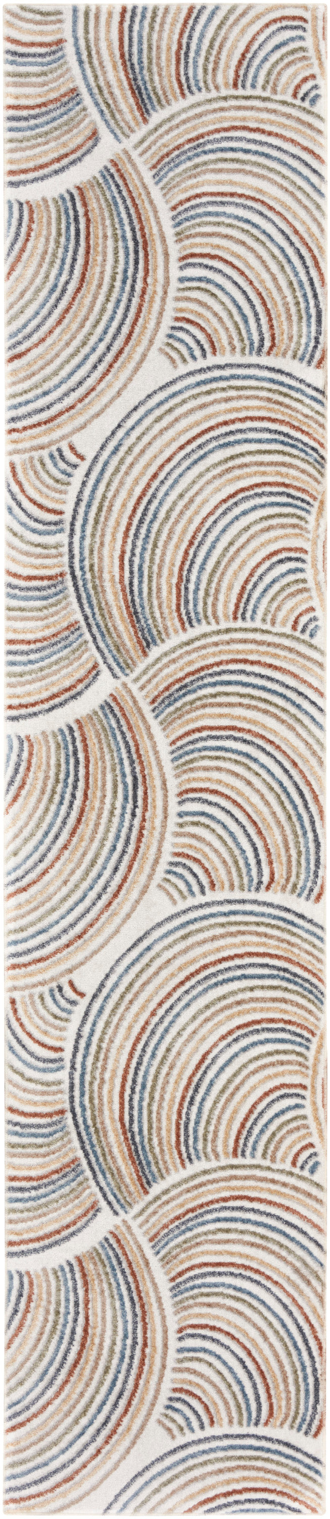 Astra Machine Washable ASW08 Ivory Multicolor Rug - Runner