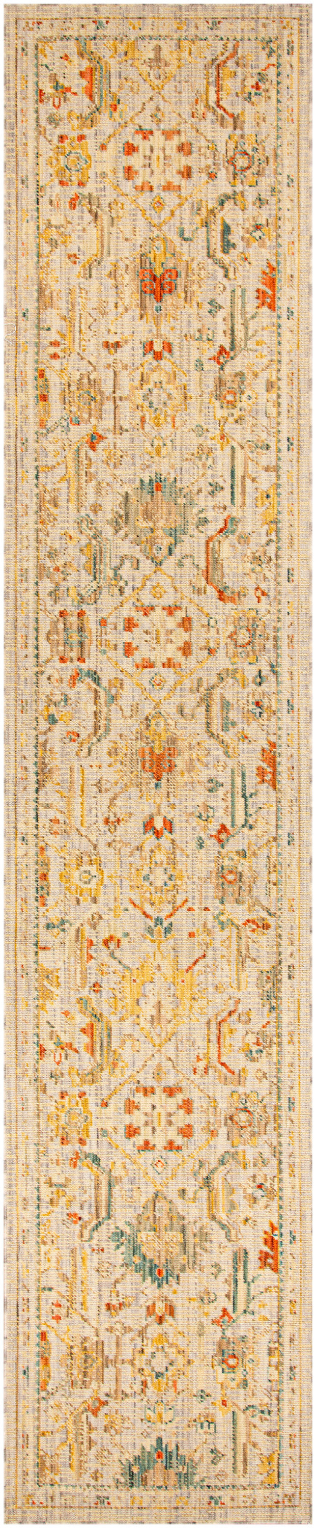 Antique Bloom ANB02 Taupe Multicolor Rug - Runner
