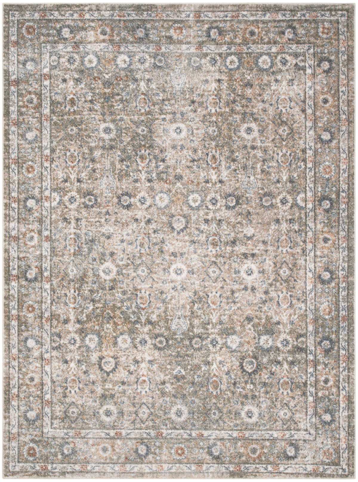 Astra Machine Washable ASW16 Gold Grey Rug - Rectangle