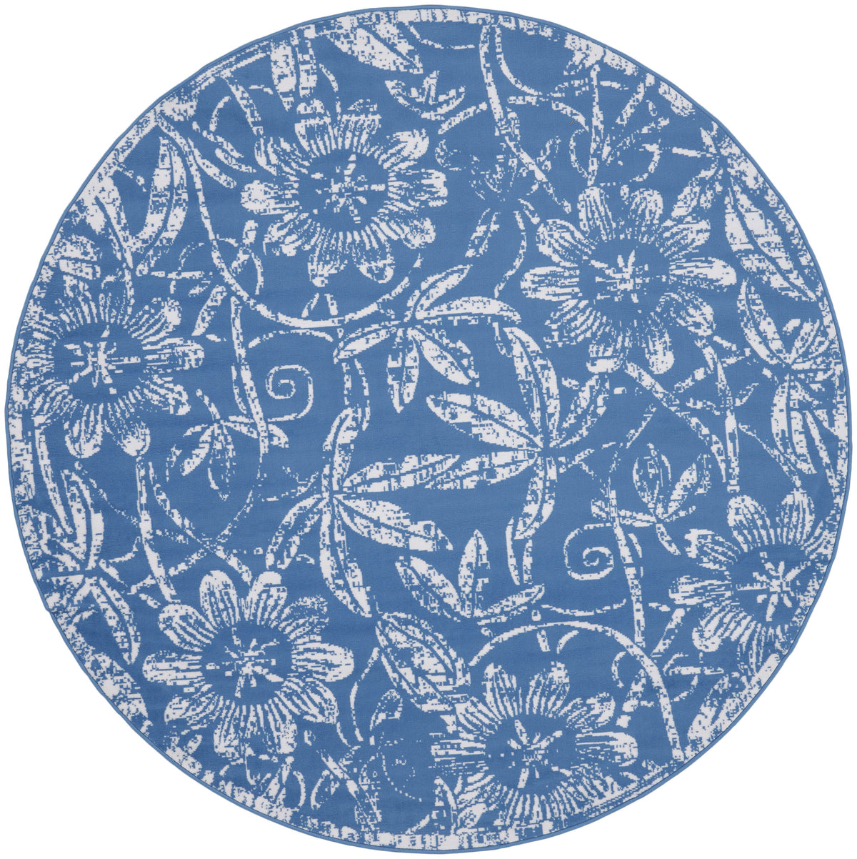 Whimsicle WHS05 Blue Rug - Round