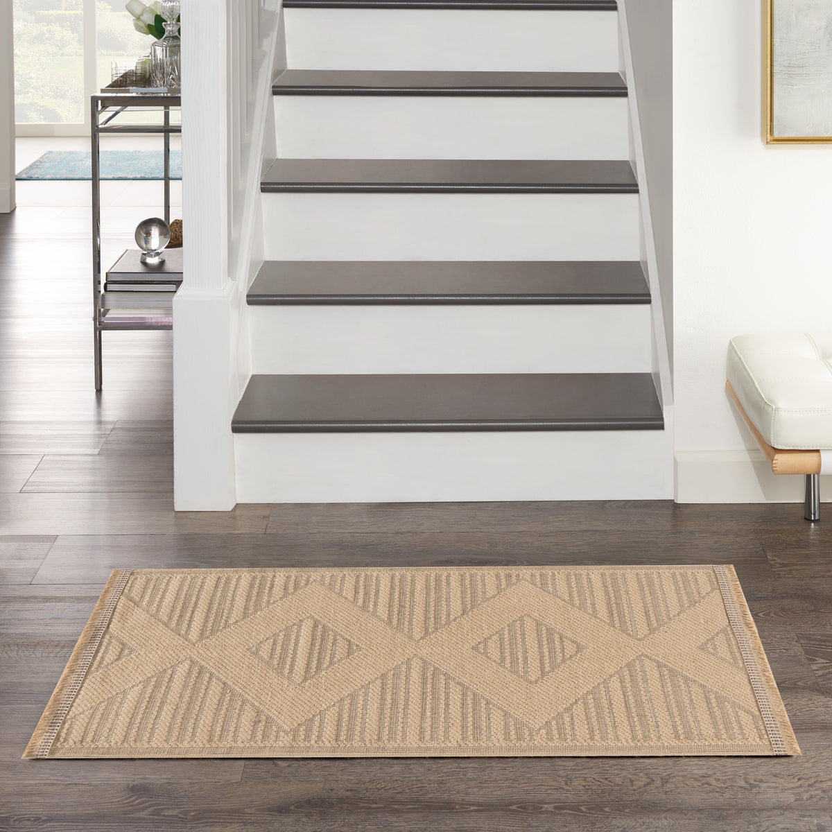 Washable Jute WSJ01 Natural Beige Rug - room scene