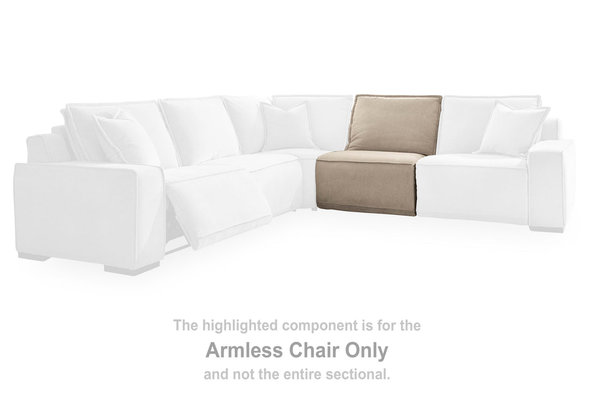 Carceri Armless Chair Velvet Chenille Next-Gen Nuvella™ Performance Fabric
