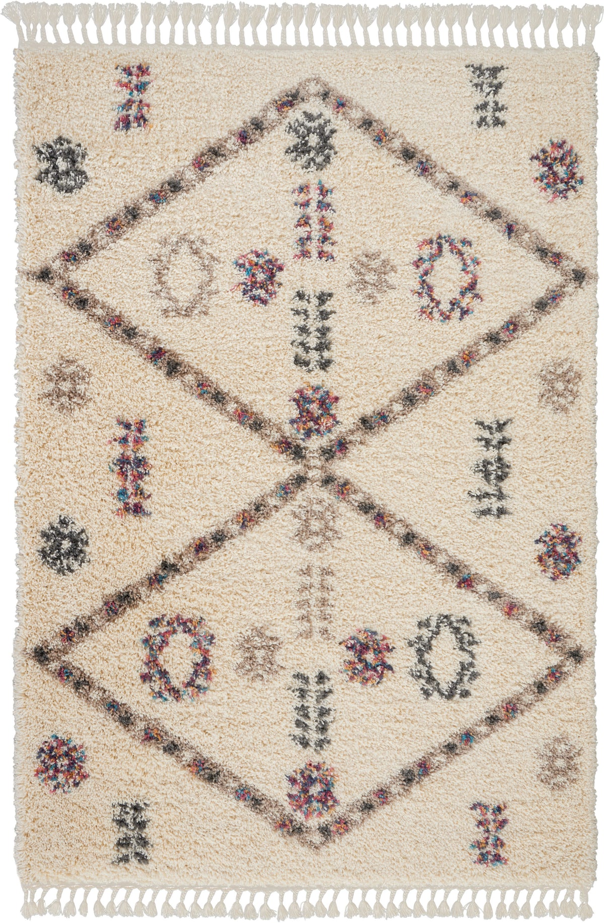 Denmark Shag DNK01 Ivory Rug - Rectangle