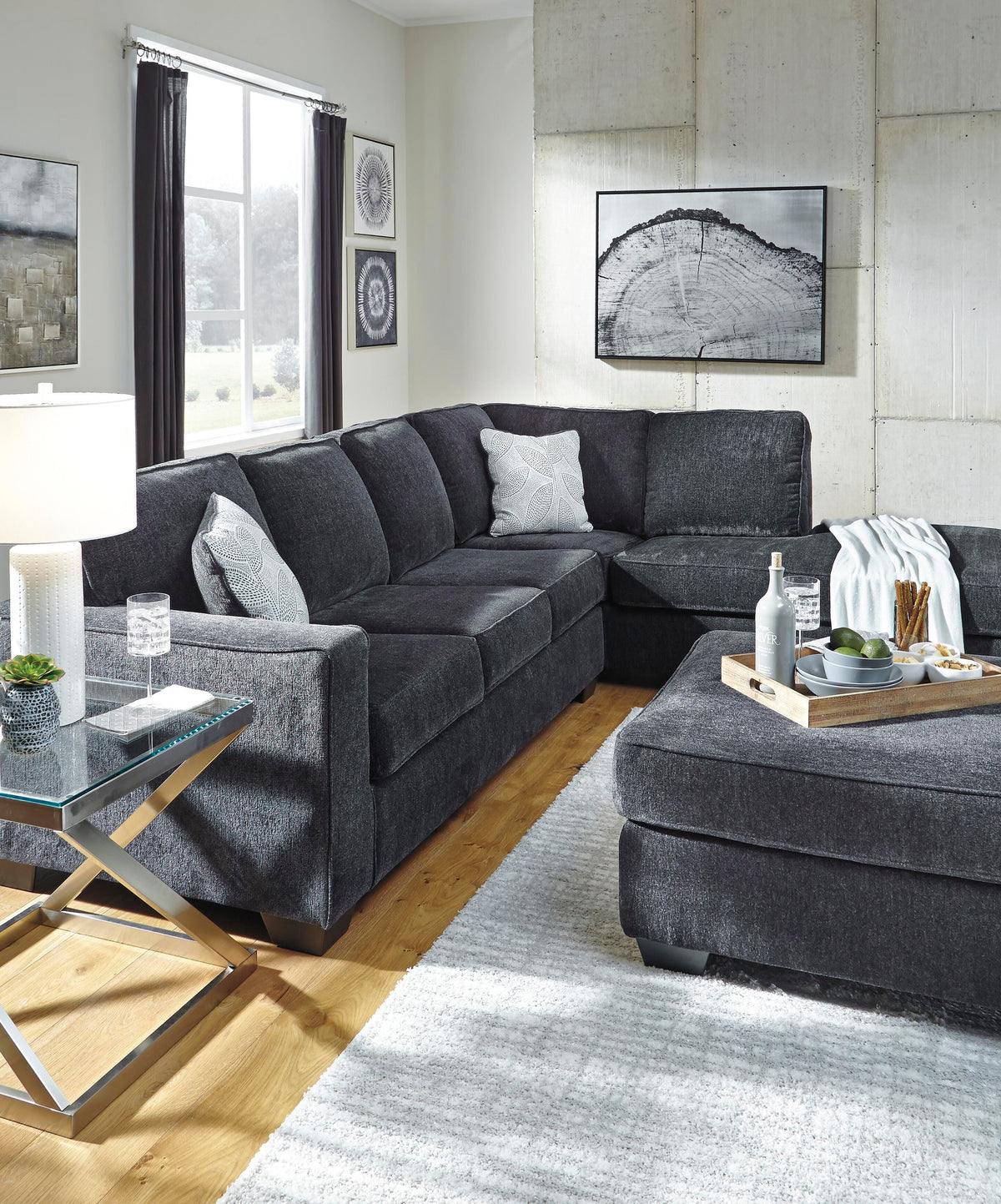 Altari Oversized Accent Ottoman Chenille