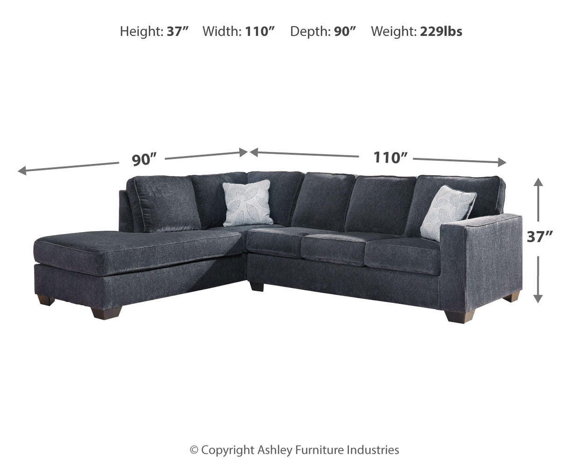 Altari 2-Piece Sectional with Chaise Chenille