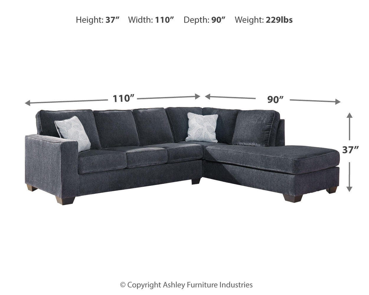 Altari 2-Piece Sectional with Chaise Chenille