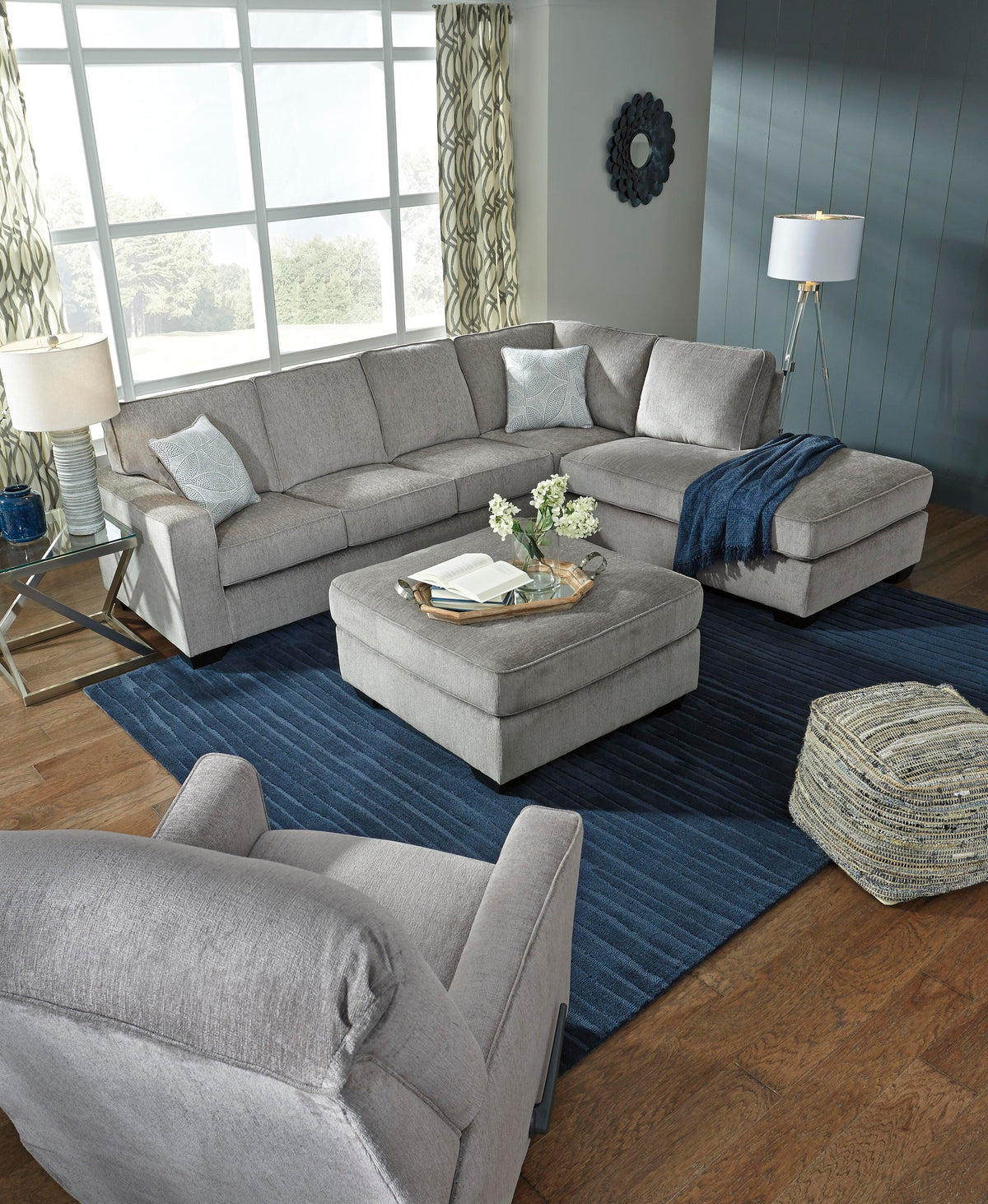 Altari Oversized Accent Ottoman Chenille