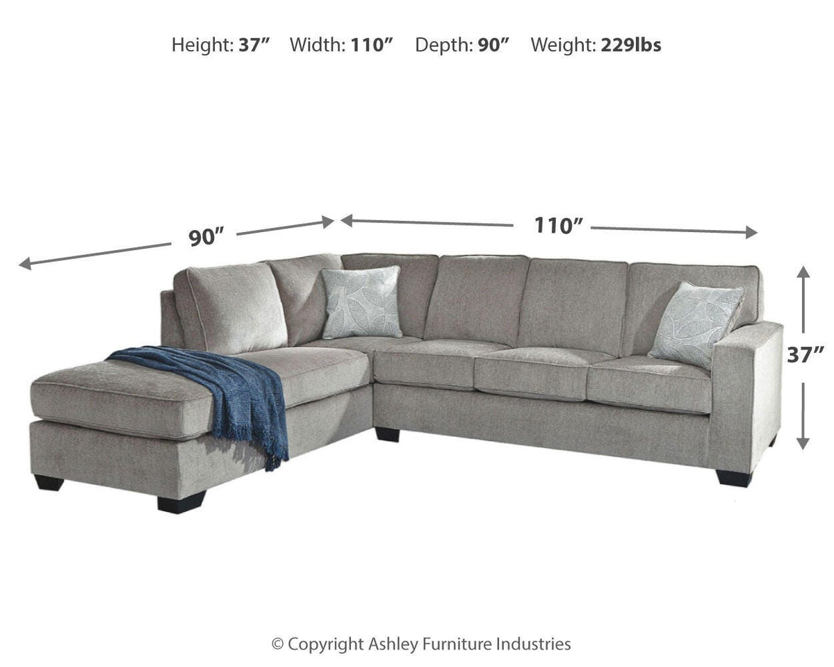 Altari 2-Piece Sectional with Chaise Chenille