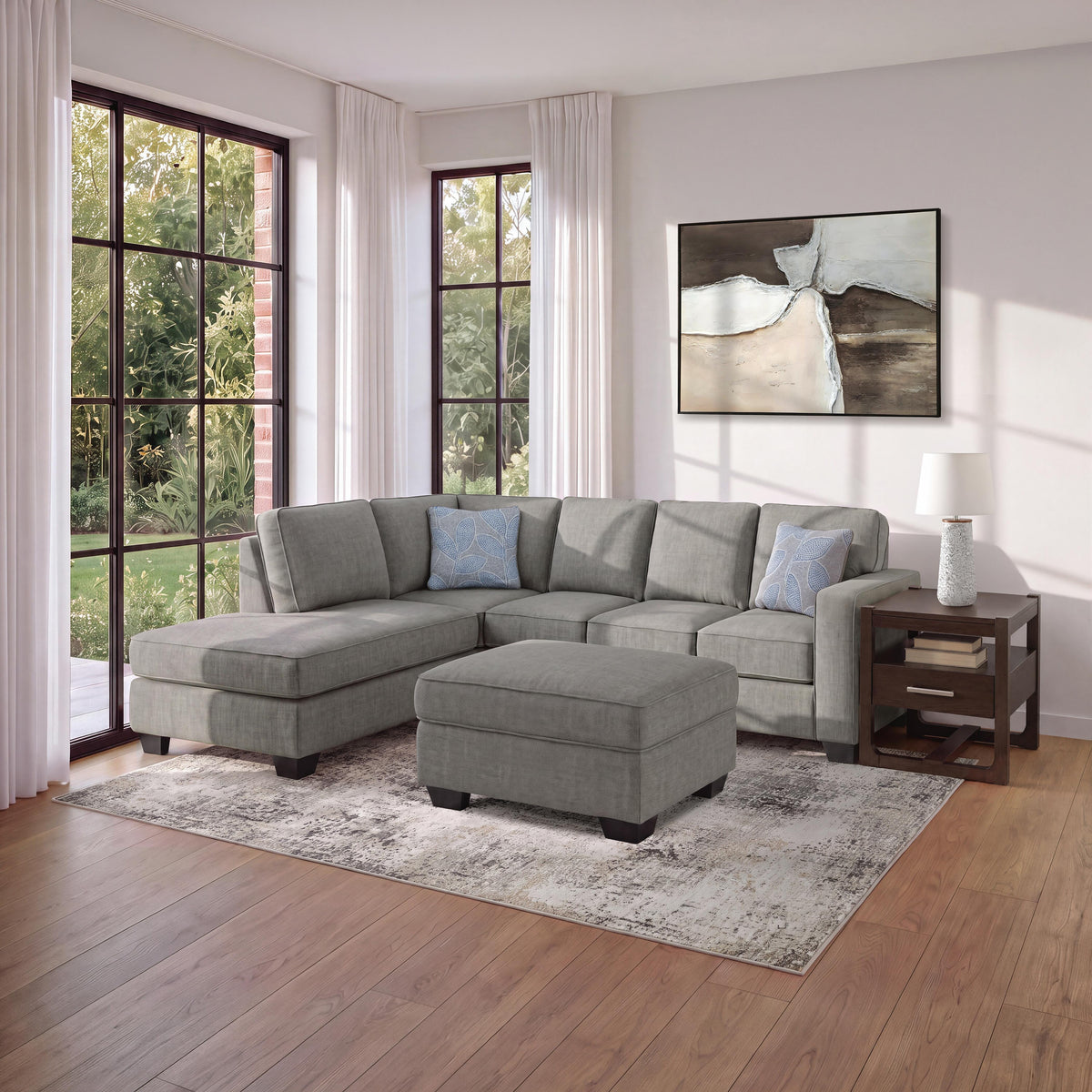 Altari 2-Piece Sleeper Sectional with Ottoman