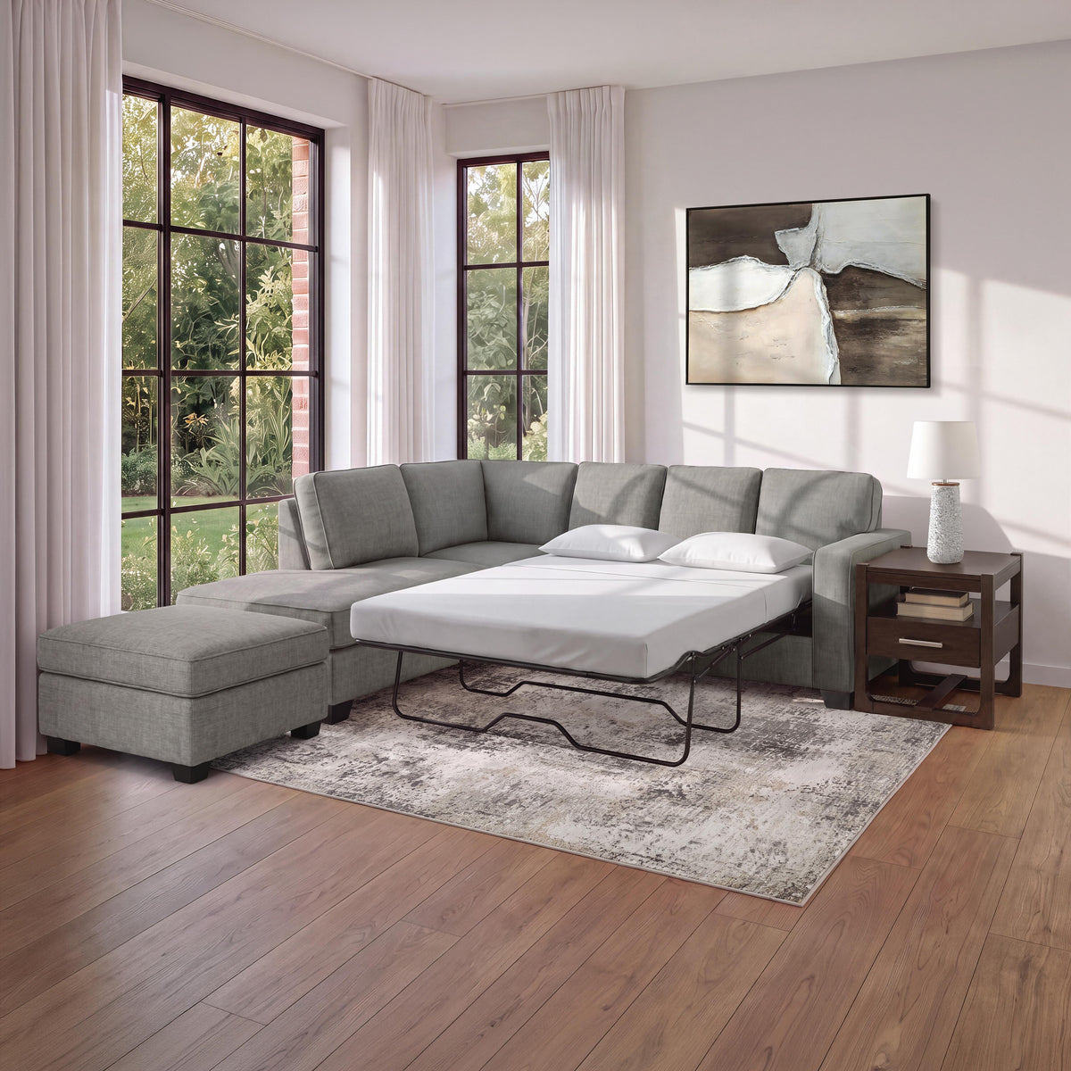 Altari 2-Piece Sleeper Sectional with Ottoman