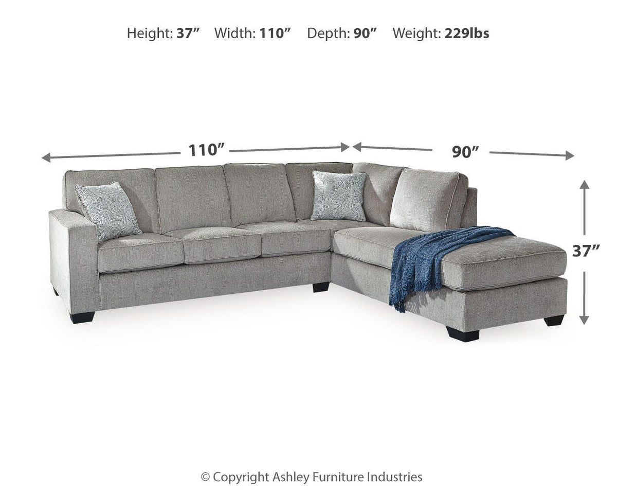 Altari 2-Piece Sectional with Chaise Chenille