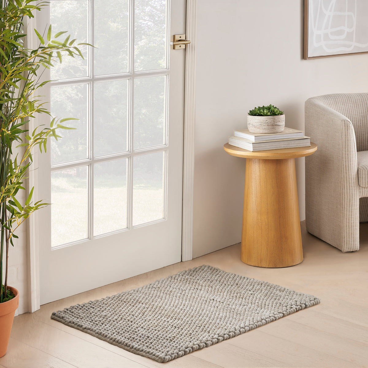 Pure Knots KNT01 Grey Rug - room scene