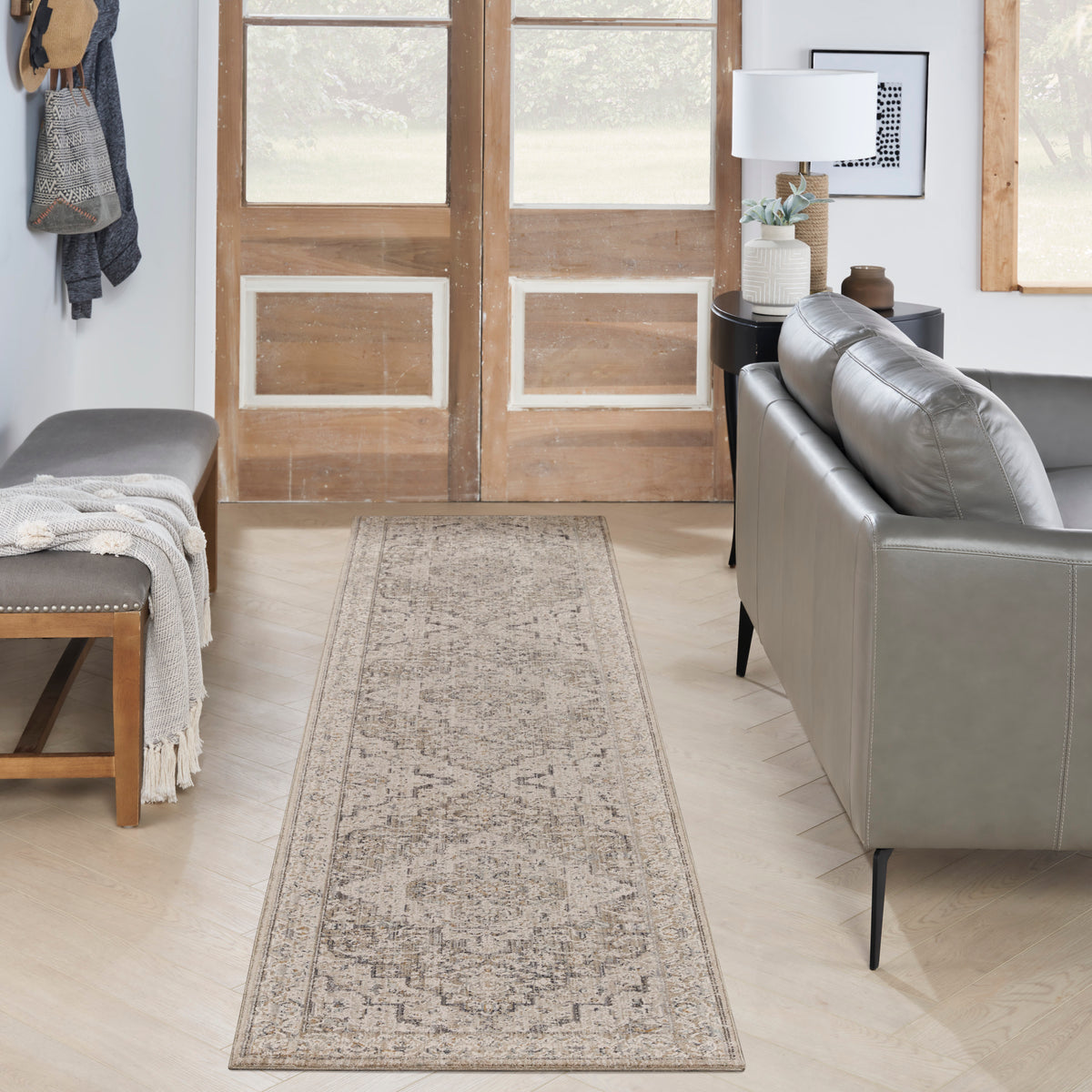 Lynx LNX04 Ivory Taupe Rug - room scene