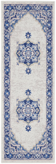 Whimsicle WHS03 Ivory Blue Rug - Runner
