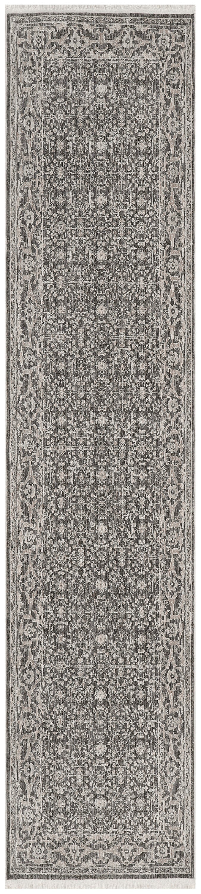 Shadows SHW04 Charcoal Ivory Rug - Runner