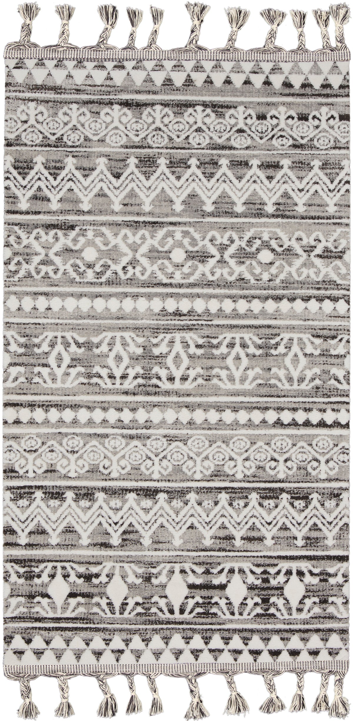 Asilah ASI03 Grey Ivory Rug - Rectangle