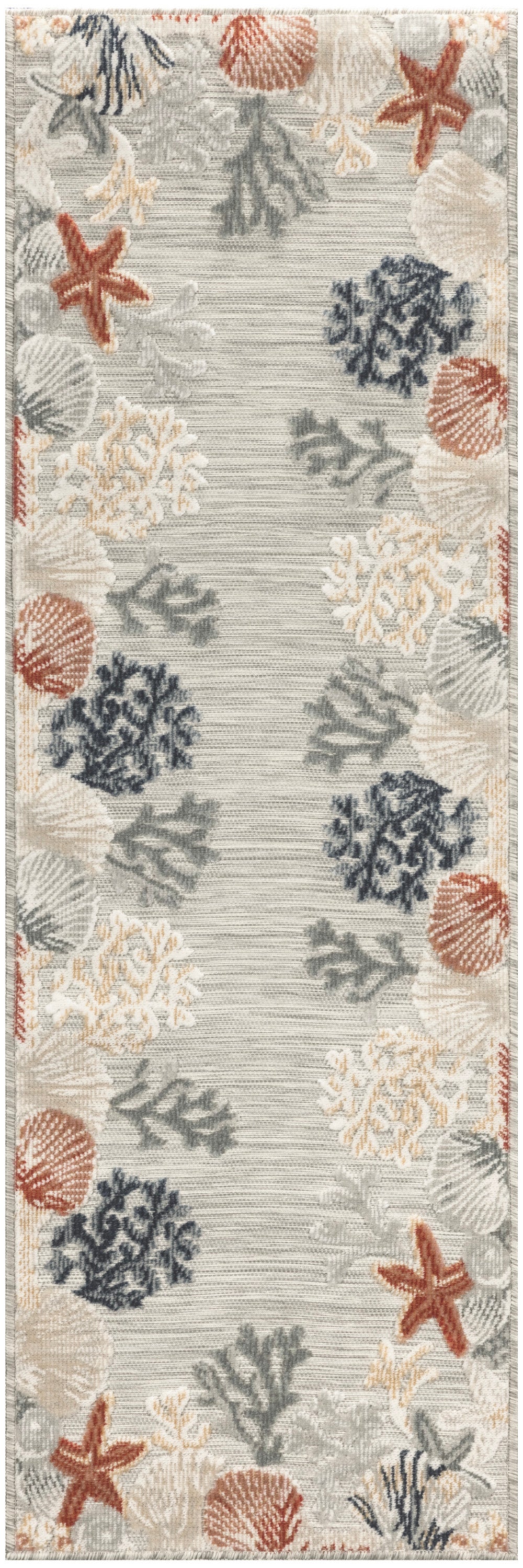 Suncoast SNC04 Grey Multicolor Rug - Runner