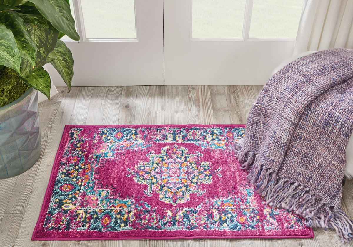 Passion PSN03 Fuchsia Rug - room scene