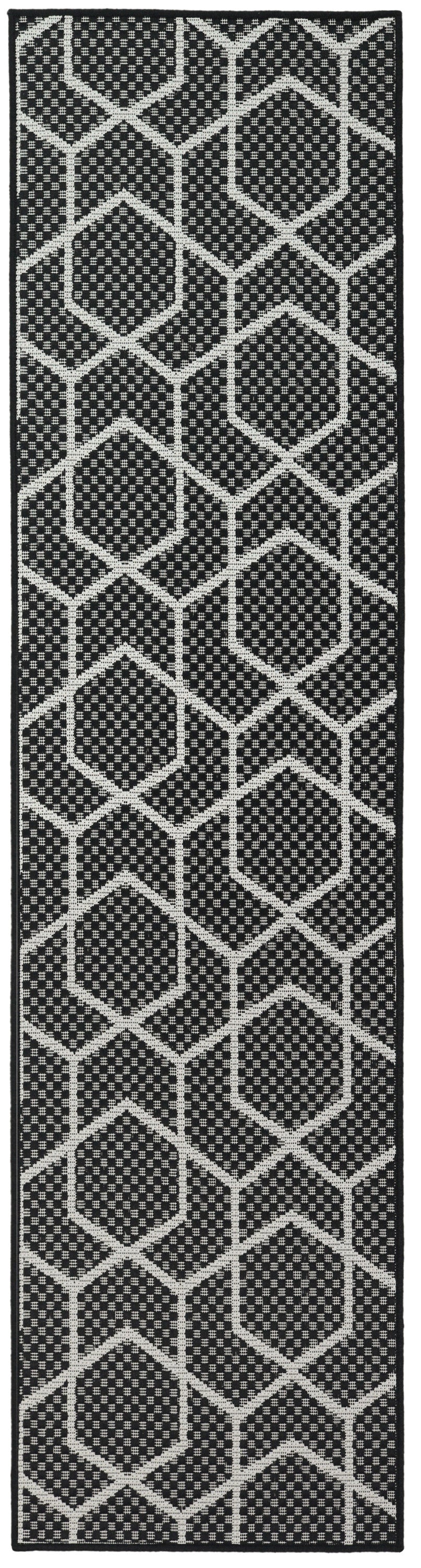 Horizon Indoor/Outdoor HOZ01 Black Rug - Runner