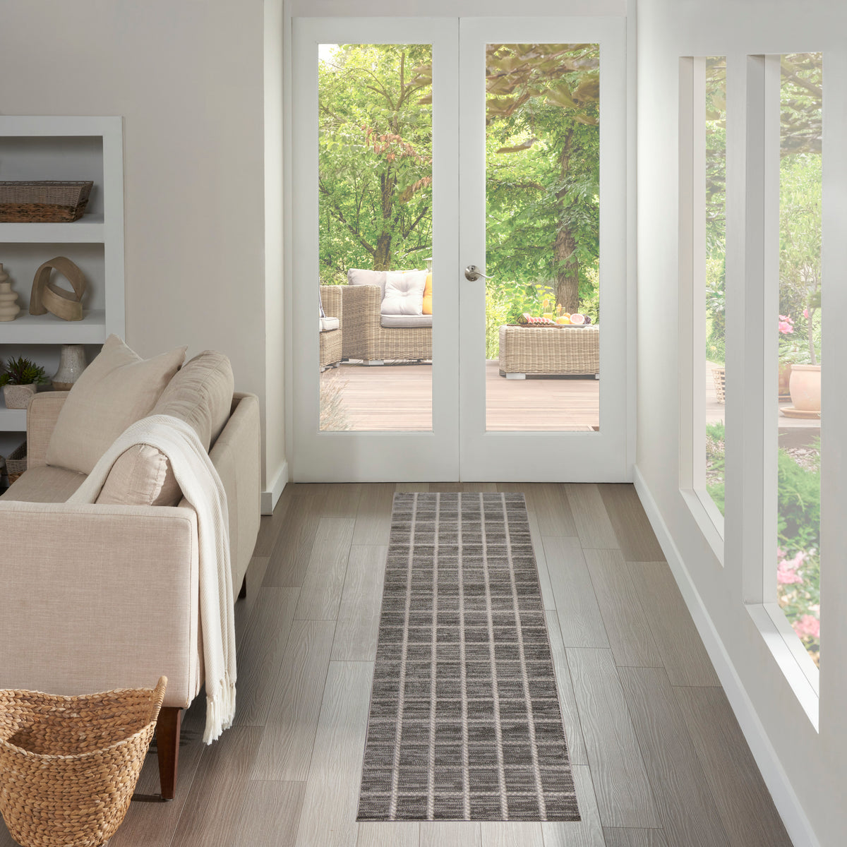 Serenity Home SRH05 Grey Ivory Rug - room scene
