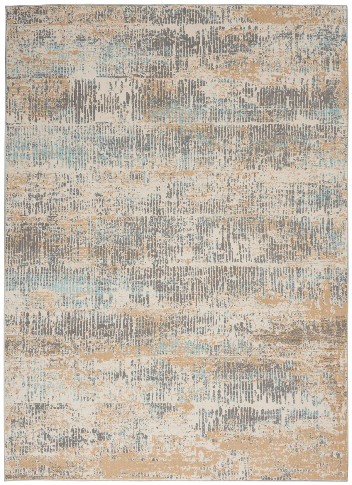 MA90 Uptown UPT03 Beige Aqua Rug - Rectangle