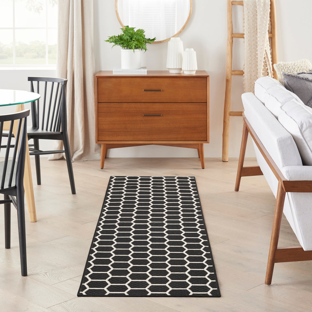 Twist Reversible TWS01 Black Rug - room scene