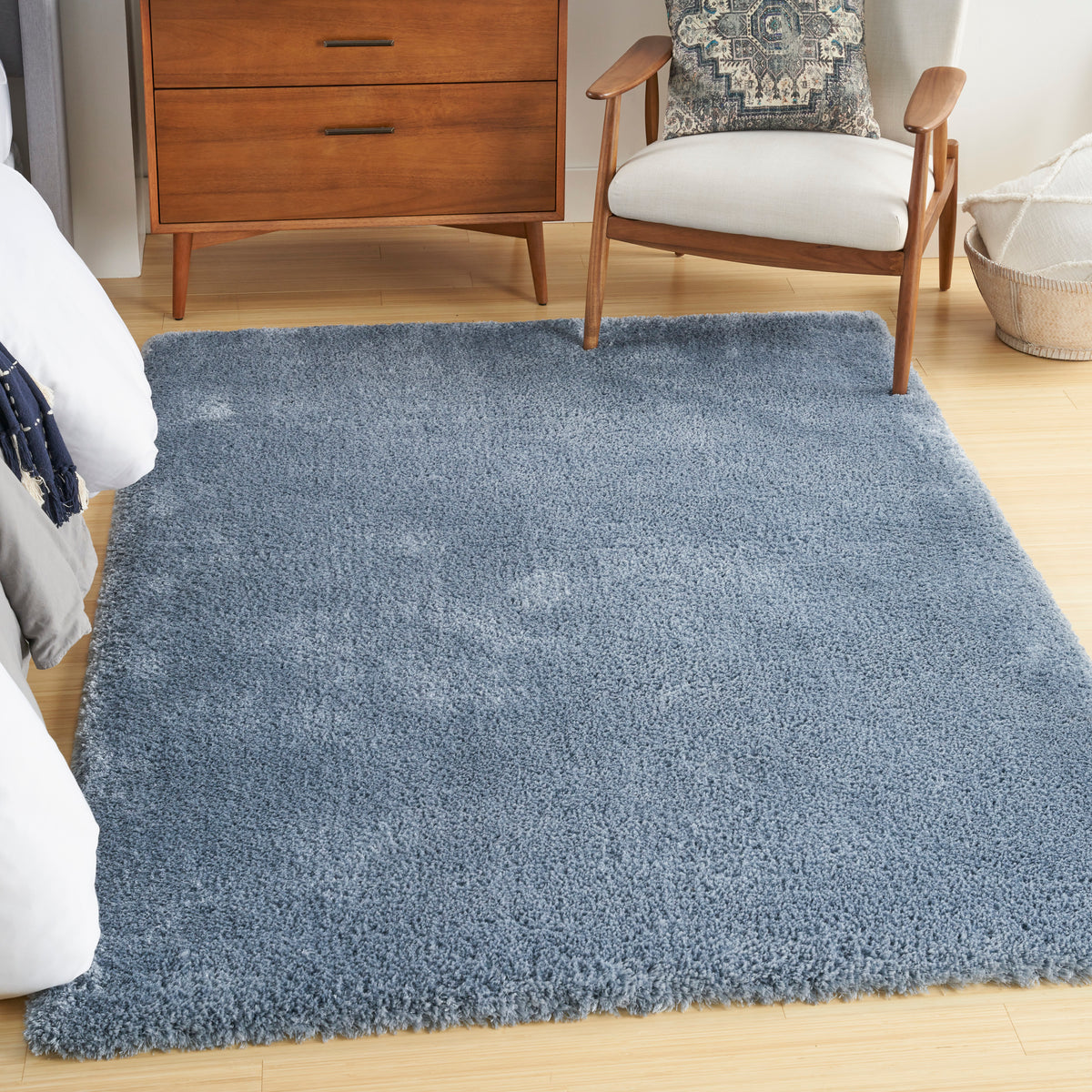 Dreamy Shag DRS05 Light Blue Rug - room scene