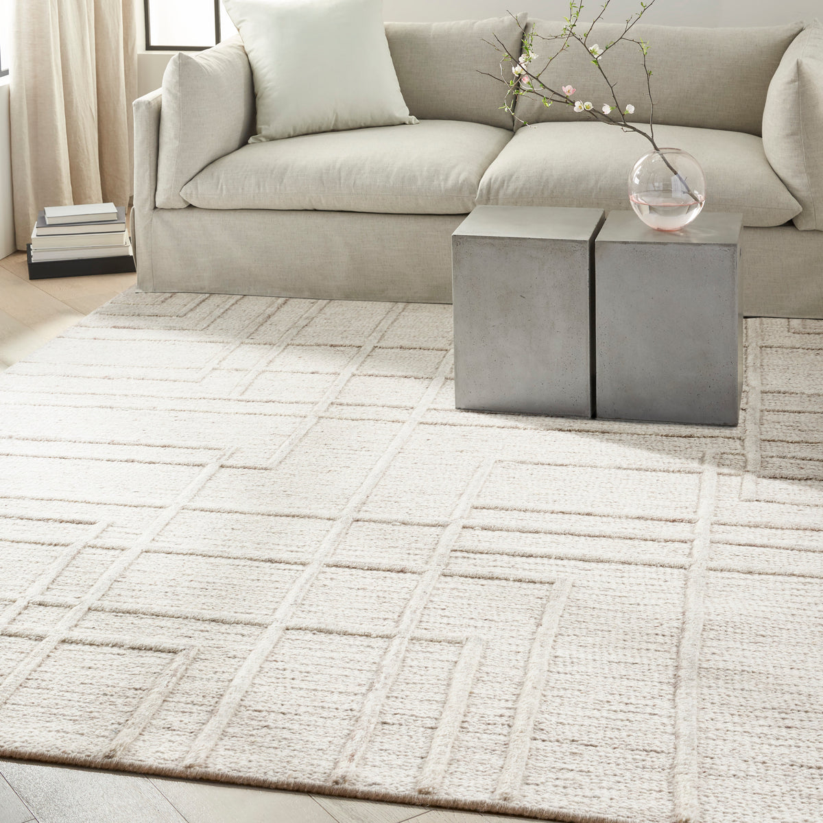 CK045 Impressions IMP01 Ivory Rug - room scene