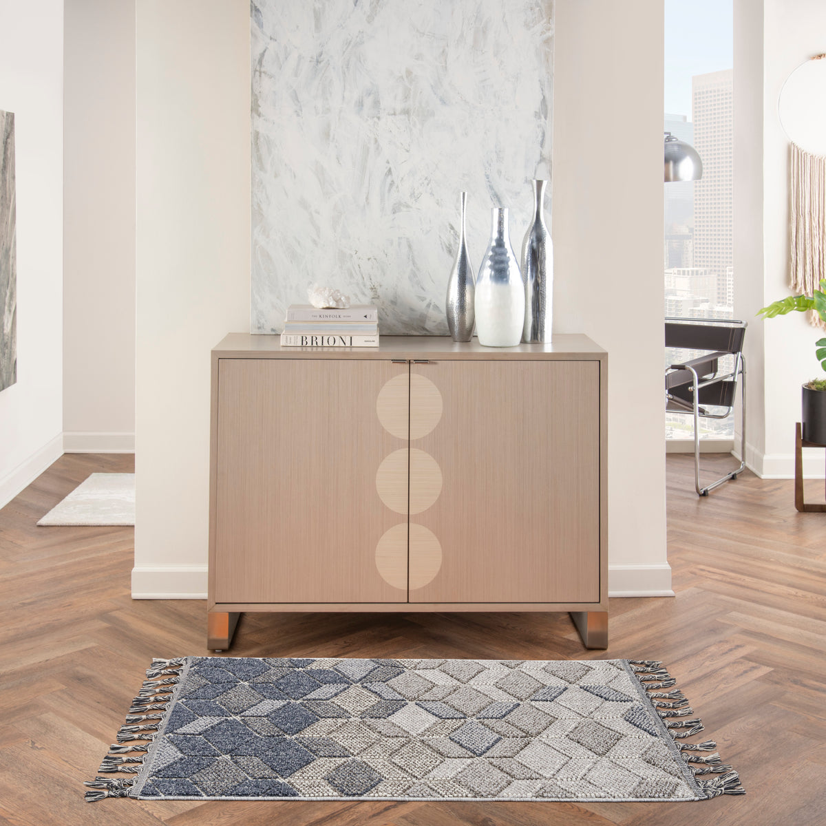 Paxton PAX02 Grey Slate Rug - room scene