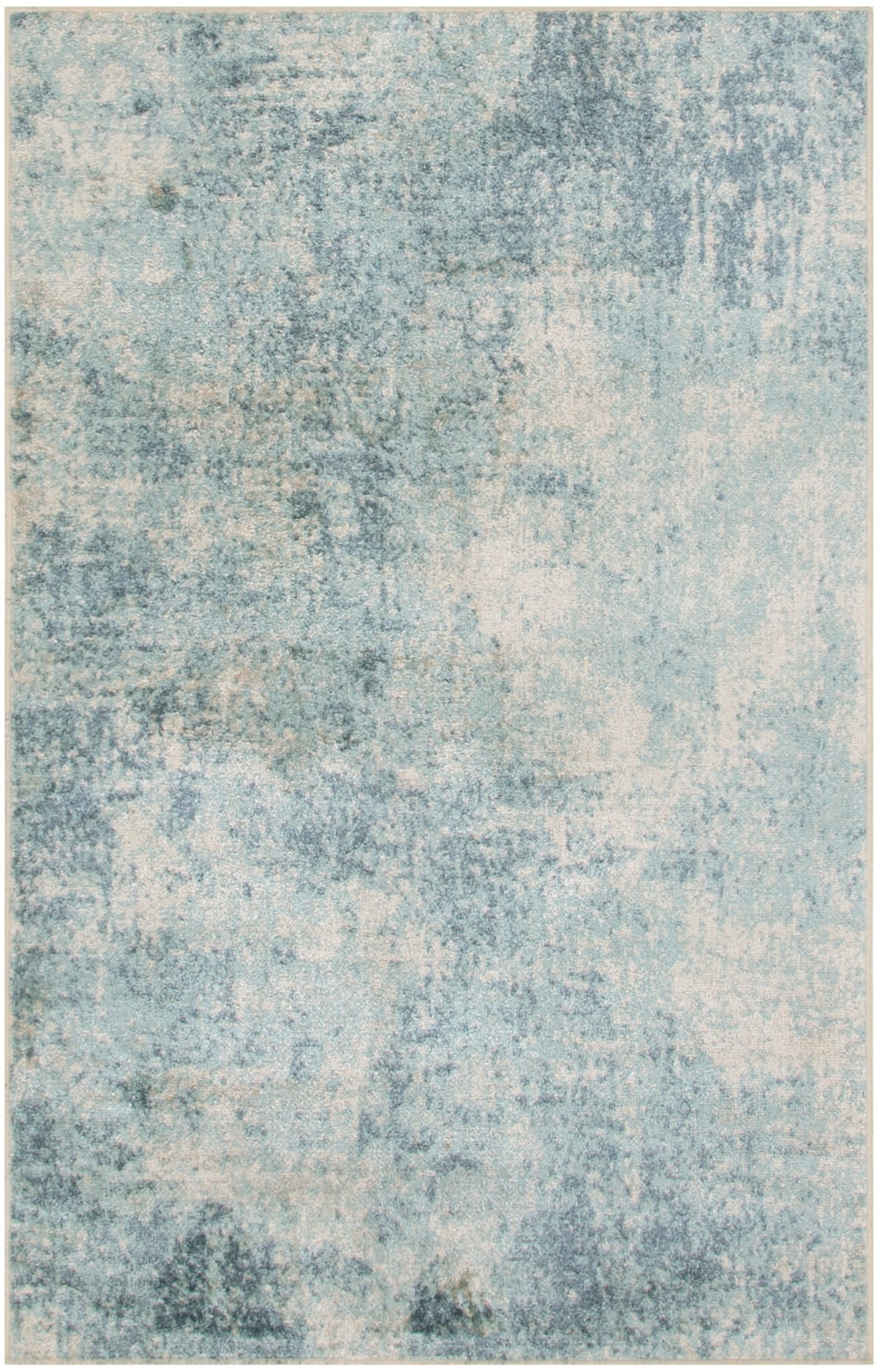 Astra Machine Washable ASW07 Blue Ivory Rug - Rectangle