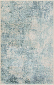 Astra Machine Washable ASW07 Blue Ivory Rug - Rectangle