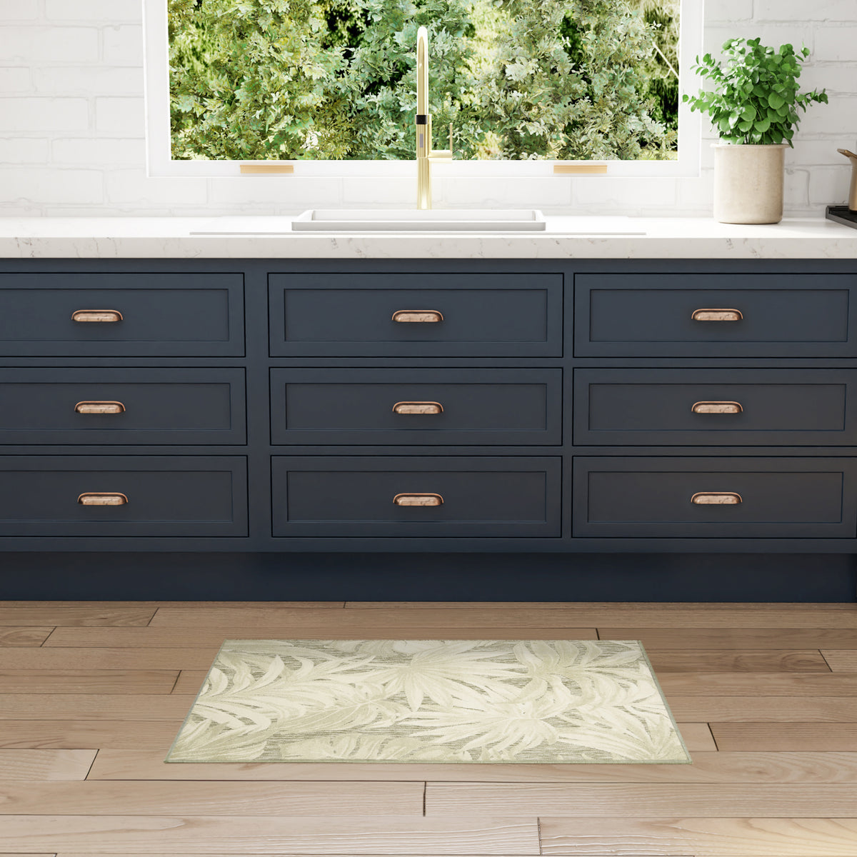 Aloha ALH43 Ivory Sage Rug - room scene