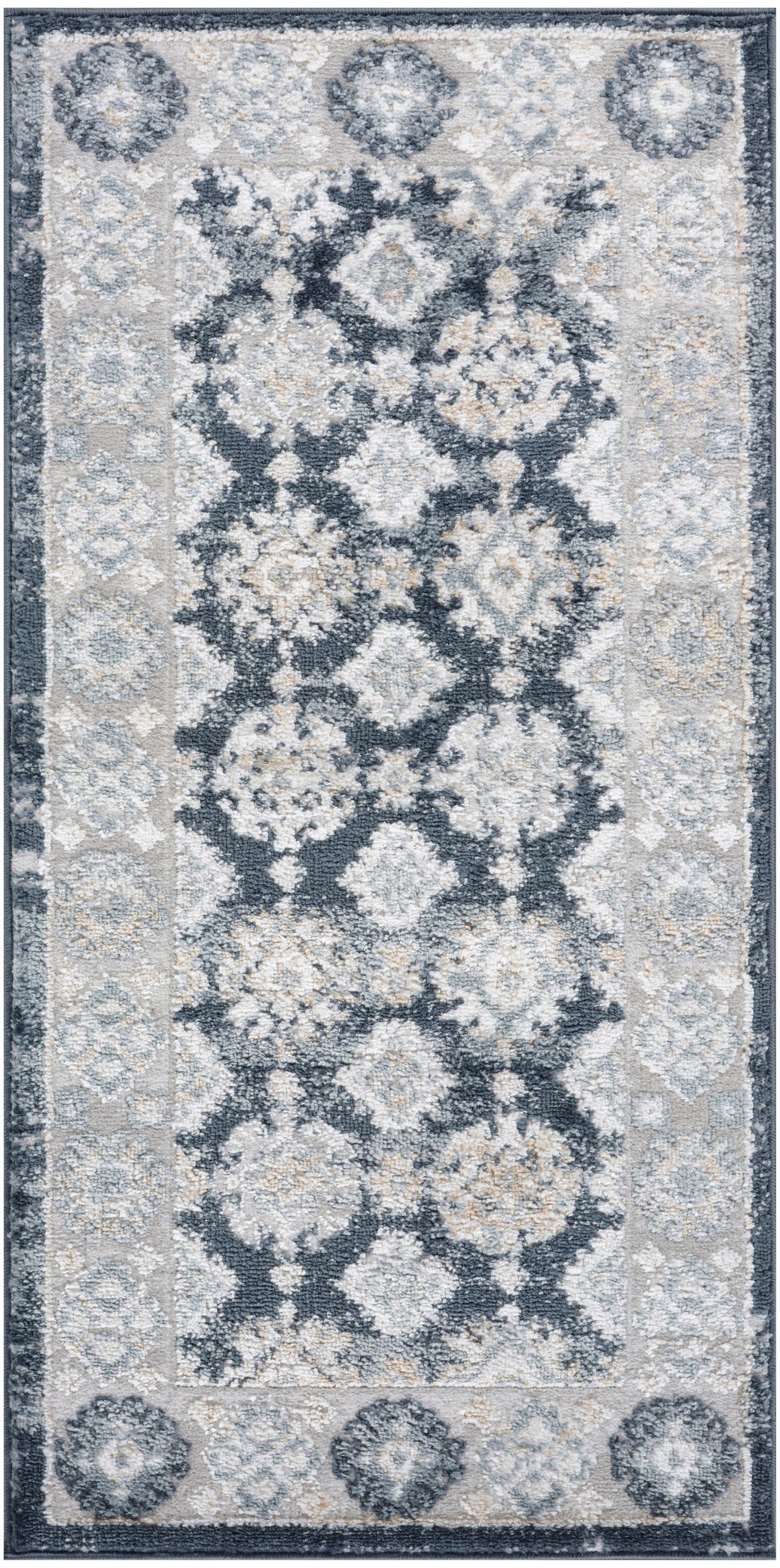 Dekor DEK02 Grey Navy Rug - Rectangle