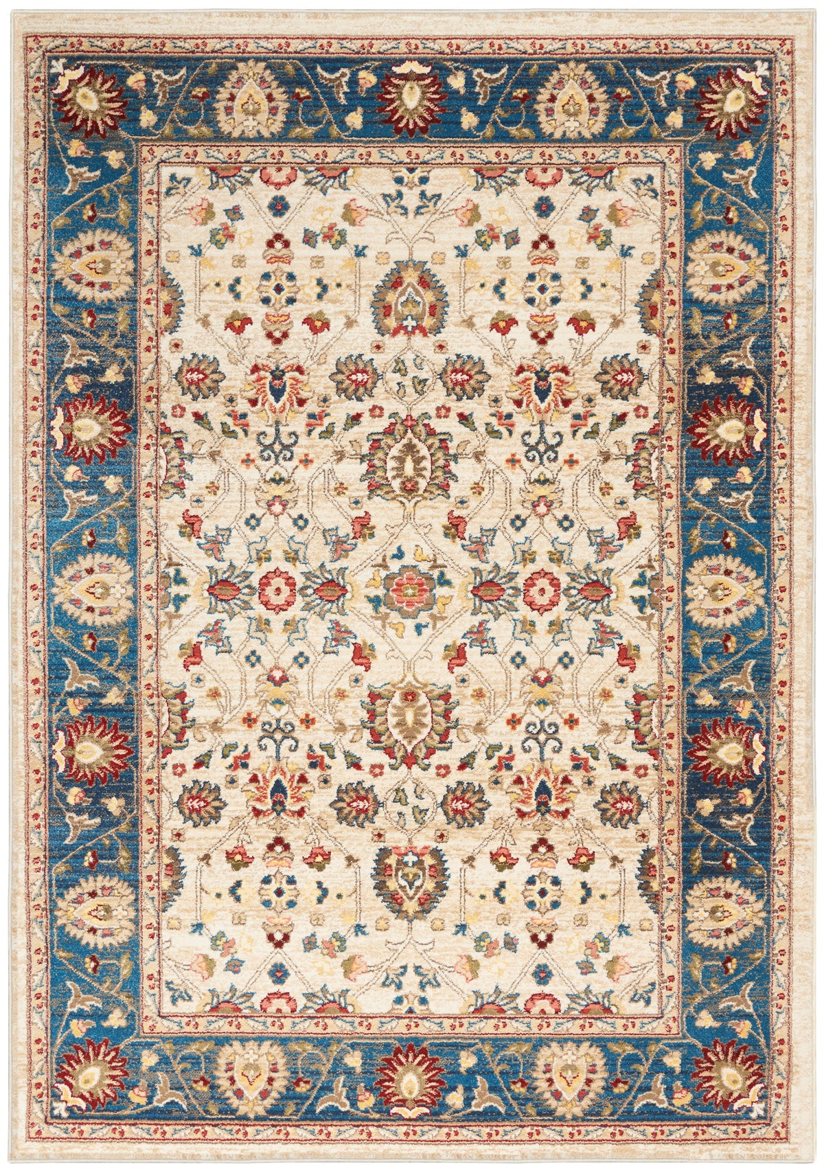 Karisma KAR01 Ivory Blue Rug - Rectangle