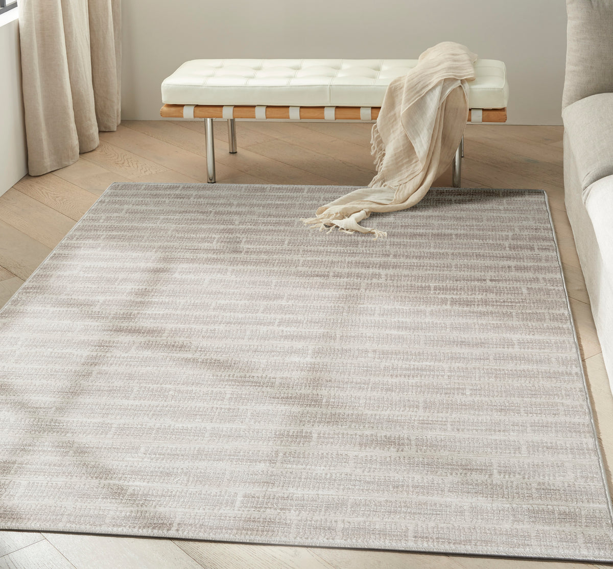 CK079 Notes NOT04 Ivory Grey Rug - room scene