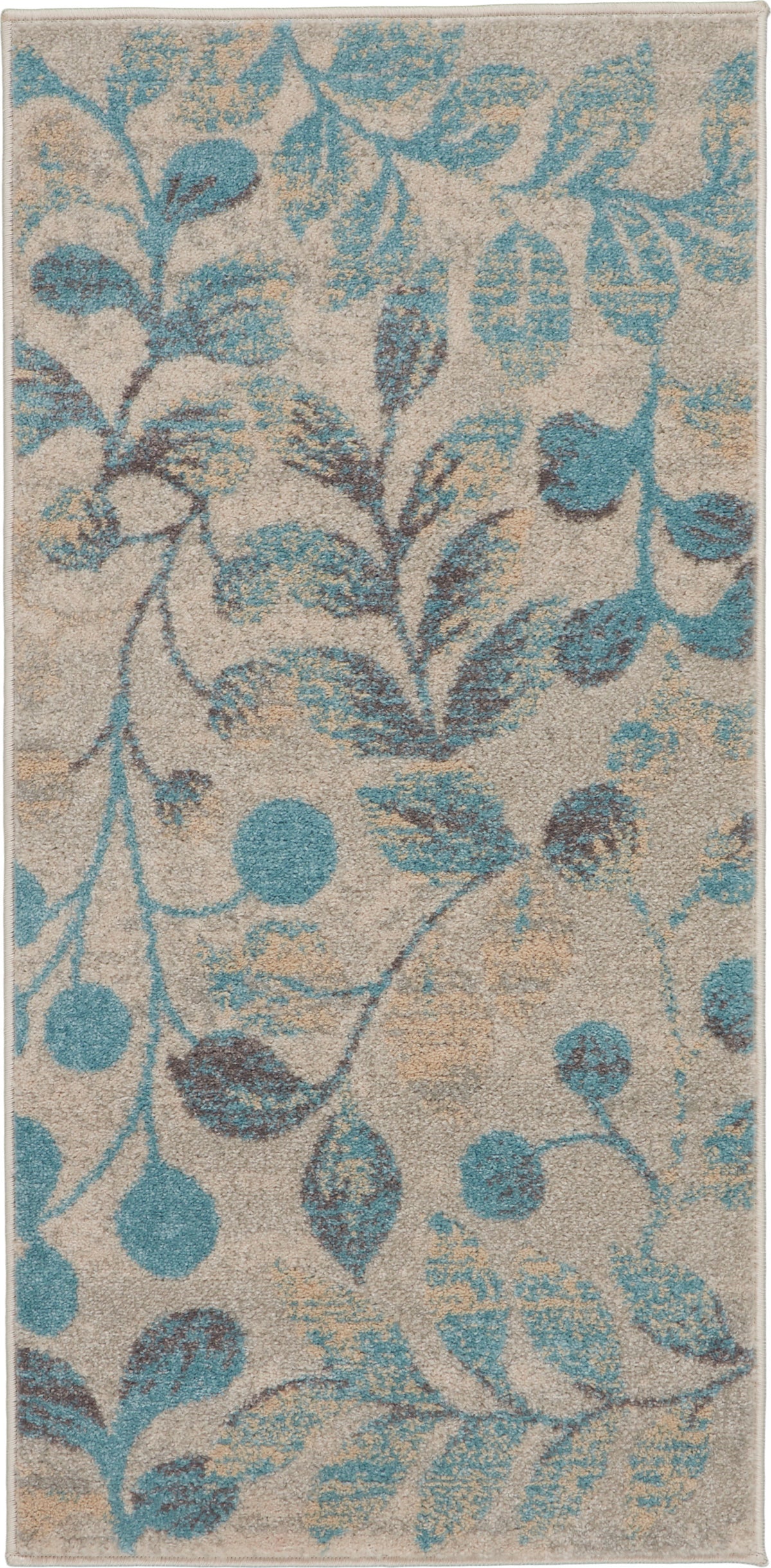 Tranquil TRA03 Ivory Turquoise Rug - Rectangle