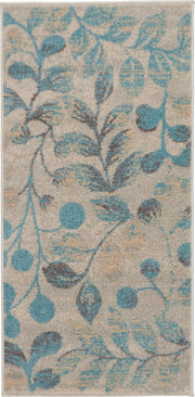 Tranquil TRA03 Ivory Turquoise Rug - Rectangle