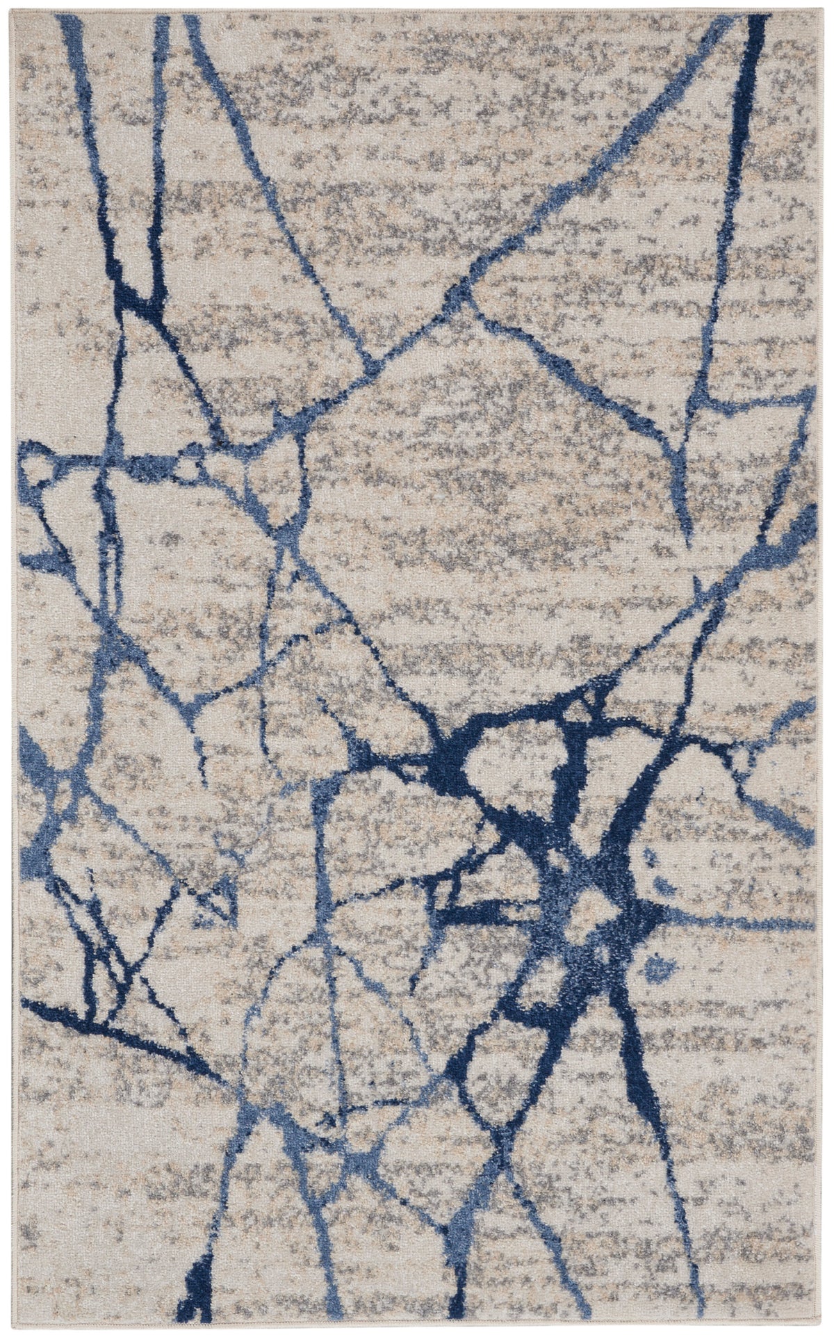 River Flow RFV05 Ivory Blue Rug - Rectangle