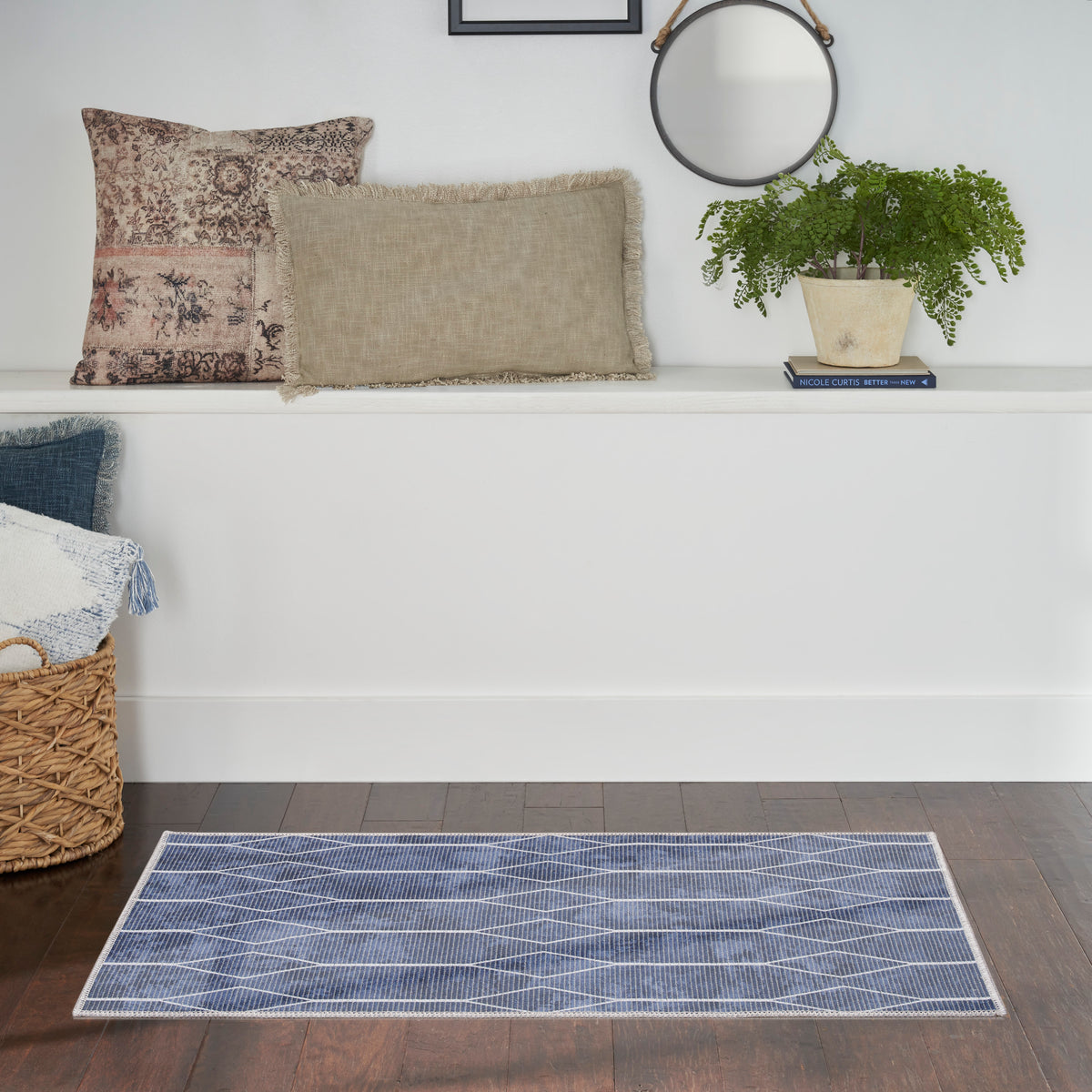 New Concept Washables SR107 Navy Rug - room scene