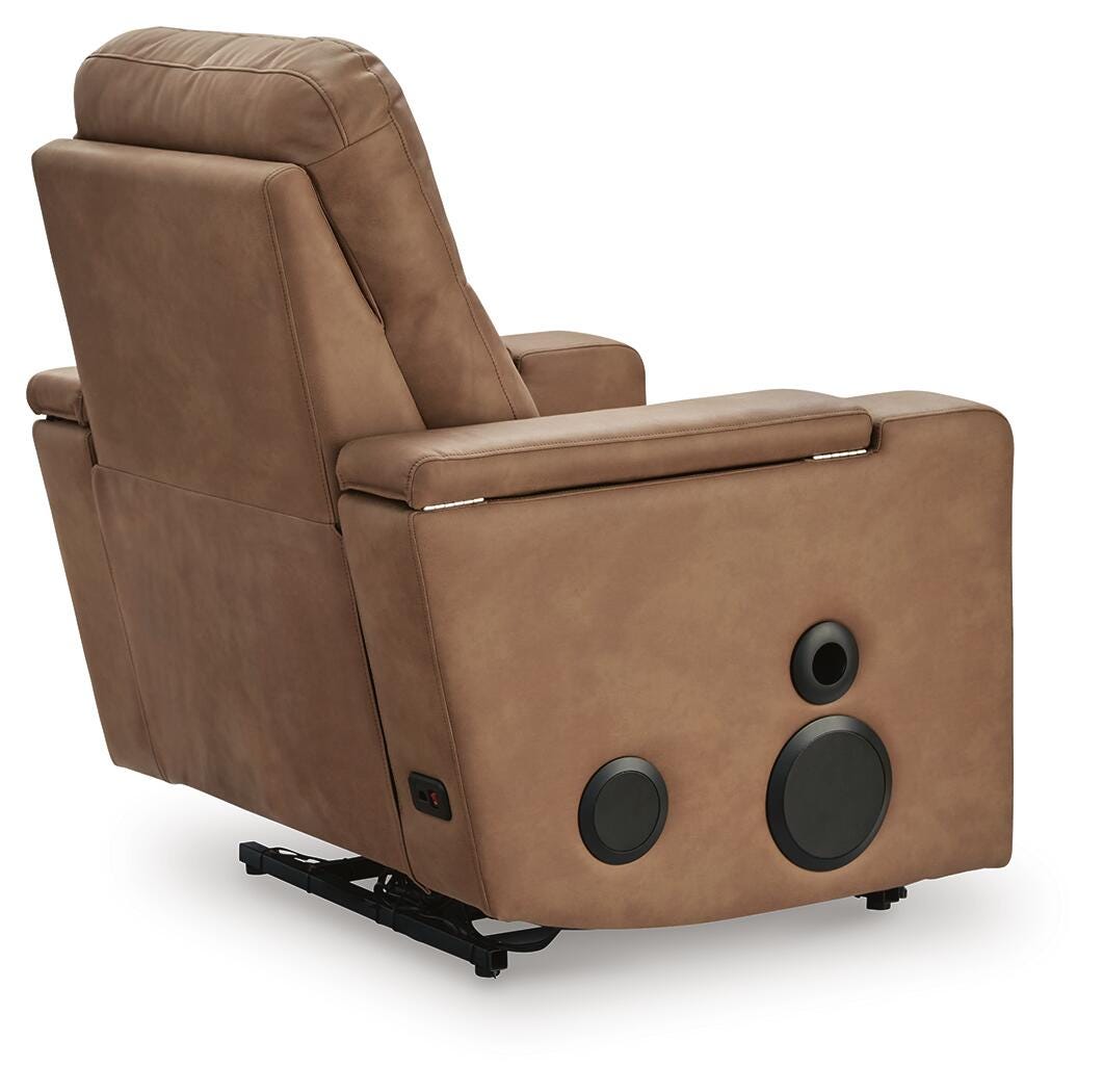 Lorrenton Glider PWR REC w/Audio System Faux Leather